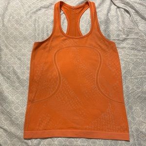 Lululemon Swiftly Tank Top Orange Size 8